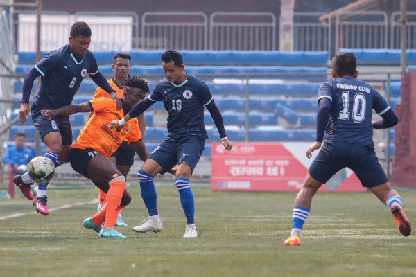 ए डिभिजन लिगमा एपीएफले फ्रेण्ड्ससँग बाँड्यो अंक